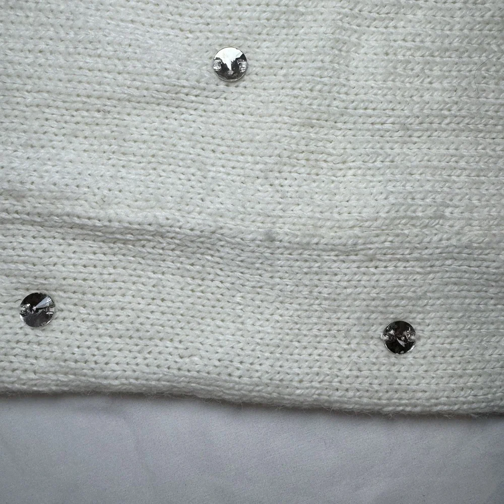 Victoria's Secret Ivory Rhinestone Beanie & Infinity Scarf Set OSFM Winter